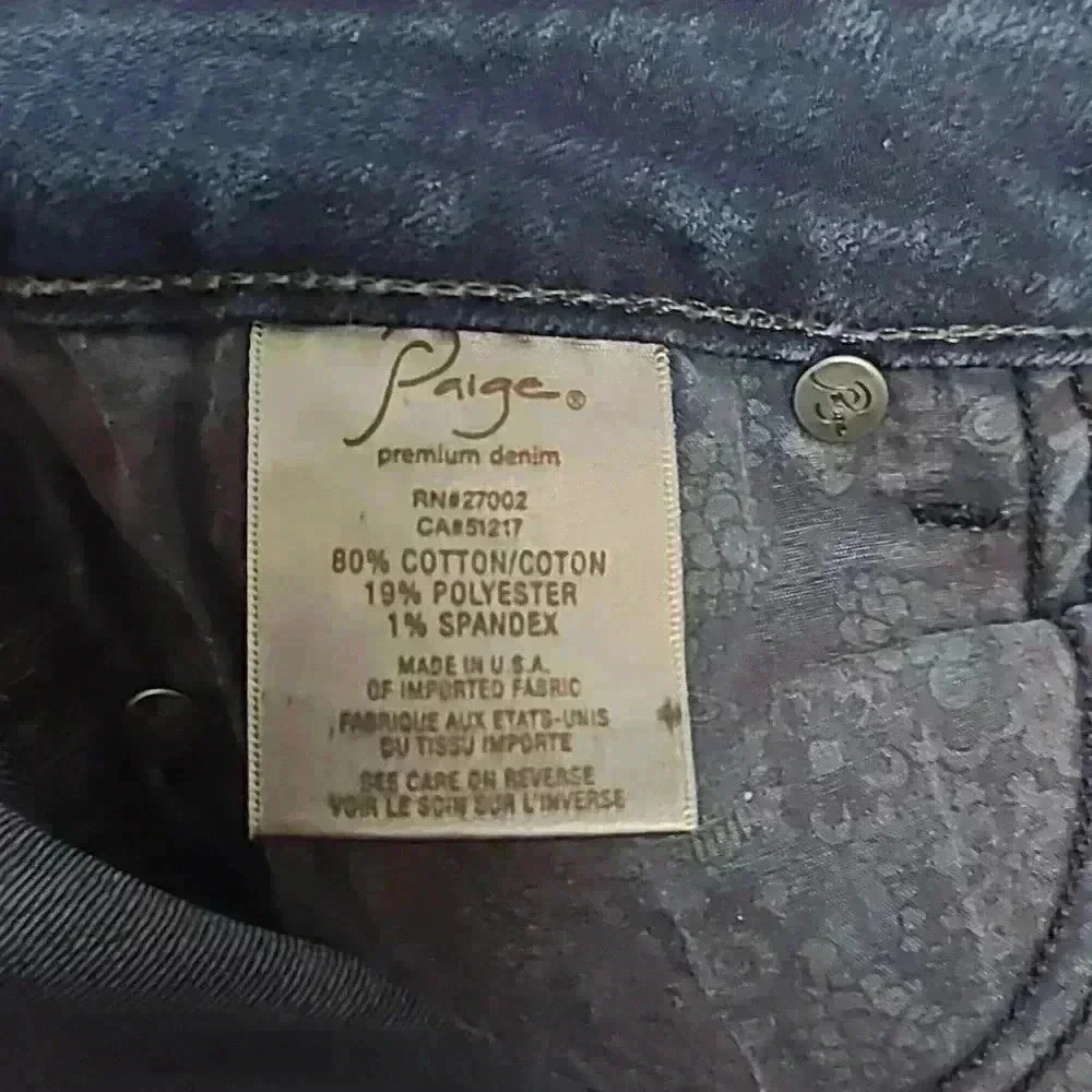 PAIGE Verdugo Jeggings Dark Wash Stretchy Jeans Size 30